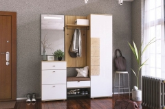 Комплект мебели для прихожей Любимый дом Фиджи ЛД 2 Дуб золотой Белый