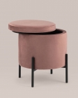 Пуф Stool Group Грейс с ящиком велюр Пыльно-розовый