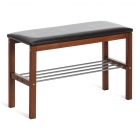 Банкетка Tetchair BERYL дерево / экокожа, 673149 см, темный орех/коричневый