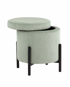 Пуф Stool Group Дали с ящиком велюр Бледно-зеленый