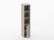 Шкаф высокий со стеклом Персона Грата Glassy 6.19.15Пр Дуб сантана светлый