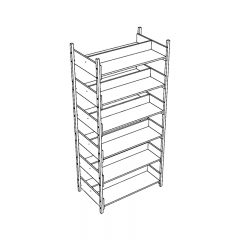 Стеллаж двухсторонний Альтерна на металлокаркасе АЛц.СТ-2