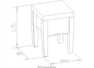 Банкетка Глазовская МФ ADELE 53 Дуб Сонома/Venzel Coral спальня