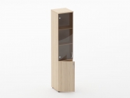 Шкаф высокий со стеклом Персона Грата Glassy 6.19.15Л Орех