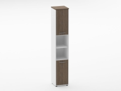 Шкаф 5 узкий закрытый, с нишей Персона Грата Deka 10.23.15Пр Дуб Верцаска/Белый