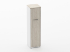 Шкаф 3 узкий закрытый, 1 дверь Персона Грата Deka 10.16.14Л Дуб Сантана светлый/Белый