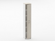 Шкаф 5 узкий закрытый Персона Грата Deka 10.23.16Пр Дуб Сантана светлый/Белый