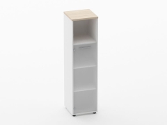 Шкаф 3 узкий 1 стеклянная дверь, с нишей Персона Грата Deka 10.16.16Л Туя/Белый