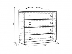 Комод Мебельсон Фэнтези MDF-06 Белый рамух
