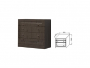 Комод с четырьмя ящиками Марибель Ева-11 02 Шоколад Венге