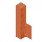 Шкаф для документов узкий с тонированными стеклами Альтерна Р.П-2СТ Дуб Кронберг