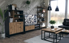 Гостиная Лофт Любимый дом 2 Дуб Вотан/Оникс Серый