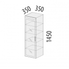 Шкаф-витрина малый лев/прав Витра Тиффани 600.07
