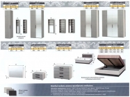 Комплект мебели для спальни Браво Вива 01 Белый Белый глянец