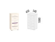 Комод Витра Мегаполис 55.08.1 Сосна Астрид