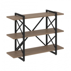 Стеллаж на регулируемых опорах - 3 полки Рива LOFT VR.L-MST.O-3.8V Металл черный Дуб Аризона
