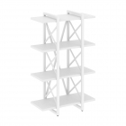 Стеллаж на регулируемых опорах - 4 полки Рива LOFT VR.L-MST.O-4.4V Металл белый Белый Бриллиант