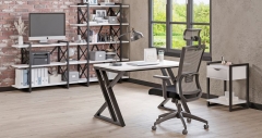 Комплект офисной мебели Рива LOFT 02 Металл черный Белый бриллиант