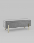 Банкетка с ящиком Stool Group Болейн gold велюр Серый