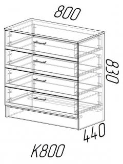 Комод к800 МАГ-РИВЕР Венге/Сосна Лоредо