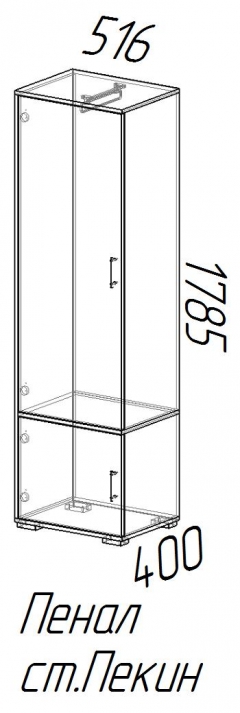Пенал Пекин МАГ-РИВЕР Ясень шимо темный/Ясень шимо светлый