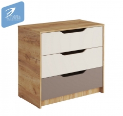 Комод Стиль RICH КМ-001 Миндаль/Глиняный серый/дуб крафт золотой