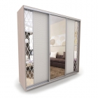 Шкаф-купе 3-х дверный Акцент Купе Акцент-Вера КР 1800х600 Ясень шимо светлый