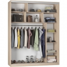 Шкаф-купе Аларти B-230х180х60-1ДСС-Белый-D9D9D9