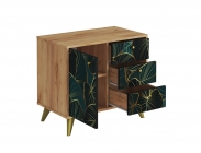 Комод Стиль Фьюжн КМ-002 дуб крафт золотой/TROPICAL