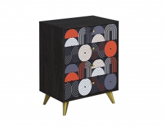 Комод Стиль Фьюжн КМ-001 АРТ Угольный камень/VINIL