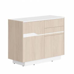 Комод с распашной дверью и 4 ящиками Skyland Line СФ-572102 Дуб светлый Белый