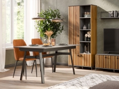 Гостиная Любимый дом Элиот 3 Оникс Серый/Орех фактурный