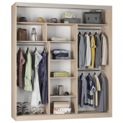 Шкаф-купе Аларти B-230х200х60-3ДСС-Белый-D9D9D9