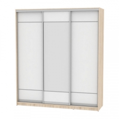 Шкаф-купе Аларти B-230х200х60-3ДСС-Белый-D7D8D7
