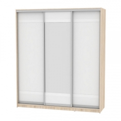 Шкаф-купе Аларти B-230х200х60-3ДСС-Белый-D9D10D9