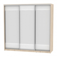 Шкаф-купе Аларти B-230х235х60-3ДСС-Белый-D10D10D10