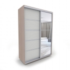 Шкаф-купе 2-х дверный Акцент Купе Акцент-Квадро КВ 1400х600 Шимо светлый/Хром