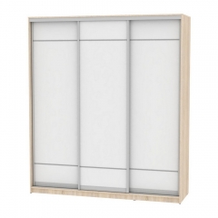 Шкаф-купе Аларти B-220х200х60-2ДСС-Белый-D7D7D7