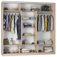 Шкаф-купе Аларти B-220х235х60-2Венге-ДМ-D7D7D7