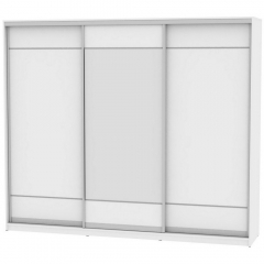 Шкаф-купе Аларти B-220х270х60-3Белый-D7D8D7