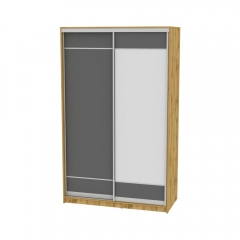Шкаф-купе Аларти B-230х135х60-3ДВ-Графит-D7D8