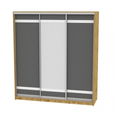 Шкаф-купе Аларти B-220х200х60-3ДВ-Графит-D9D10D9