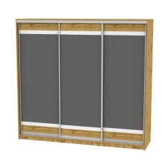 Шкаф-купе Аларти B-230х235х60-3ДВ-Графит-D9D9D9