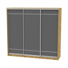 Шкаф-купе Аларти B-220х235х60-2ДВ-Графит-D7D7D7