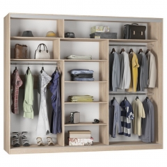 Шкаф-купе Аларти B-230х270х60-3ДВ-Графит-D8D8D8