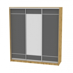 Шкаф-купе Аларти B-230х180х60-1ДВ-Графит-D7D8D7