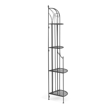 Этажерка угловая Tetchair Secret De Maison Nicole PL08-10338 стальной сплав, черный, 48х33х159 см