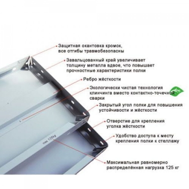 Полка Металл-Завод СТФУ 100х70