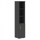 Шкаф-колонка с глухой средней дверью левый Skyland VELION VHCS 40.6 L Яшма черный Кобра