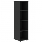 Шкаф-колонка с 2 глухими малыми дверьми левый Skyland VELION VENEER VRMCS 40.4 L Американский орех Яшма черная